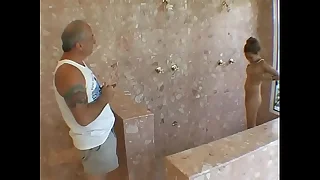 Old man fucks one be advantageous to his secretary thai
